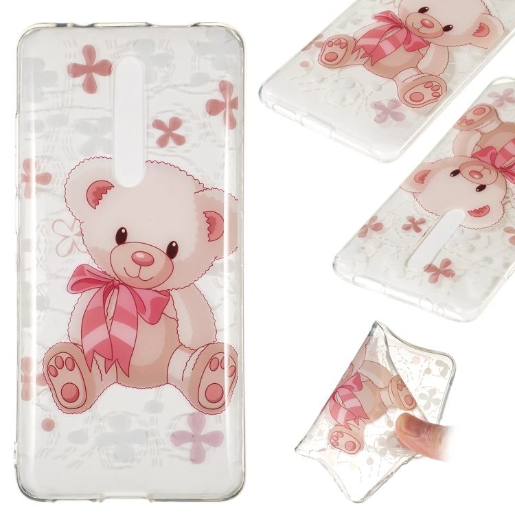 

Coloured Drawing Transparent Clear TPU Case for Xiaomi Redmi K20(Little bear)