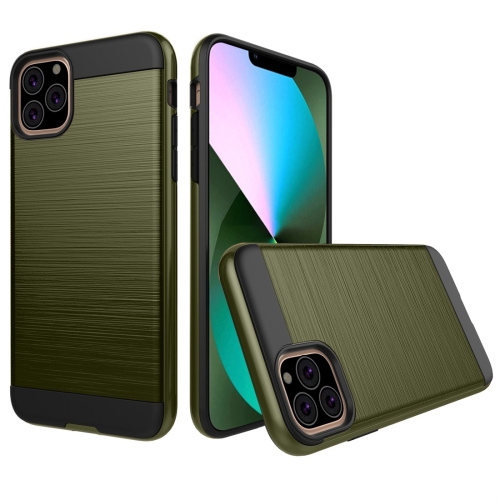 

Brushed Texture Shockproof Rugged Armor Protective Case for iPhone 11 Pro Max(Army Green)