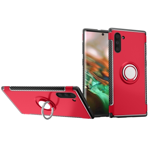 

Magnetic 360 Degrees Rotation Ring Armor Phone Protective Case for Galaxy Note 10(Red)