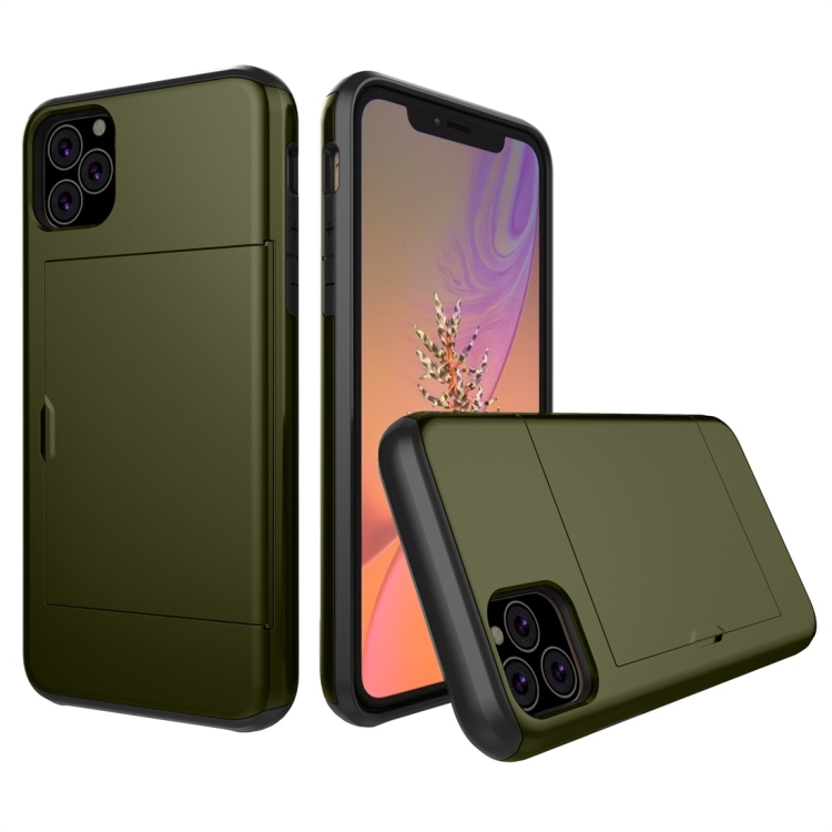 

Shockproof Rugged Armor Protective Case with Card Slot for iPhone 11 Pro Max(Army Green)