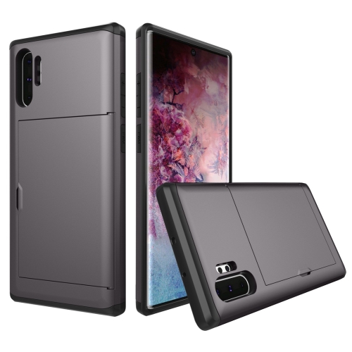 

Shockproof Rugged Armor Protective Case with Card Slot for Galaxy Note 10 Pro / Note 10+(Grey)