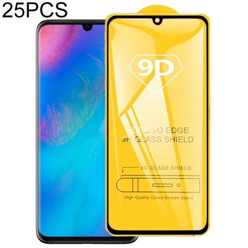 

25 PCS 9D Full Glue Full Screen Tempered Glass Film For Huawei P30 Lite