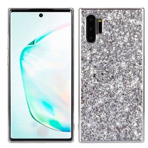 

Plating Glittery Powder Shockproof TPU Case For Galaxy Note 10+(Silver)