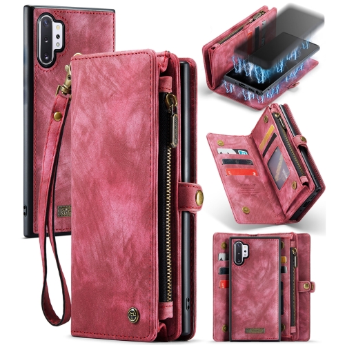 

CFor Samsung Galaxy Note10+ CaseMe-008 Detachable Multifunctional Flip Leather Phone Case(Red)
