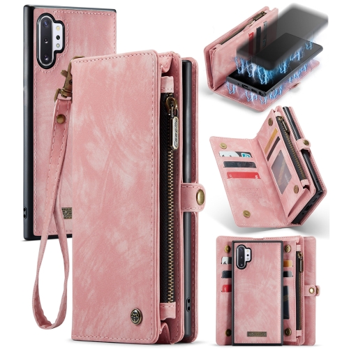 

For Samsung Galaxy Note10+ CaseMe-008 Detachable Multifunctional Flip Leather Phone Case(Pink)