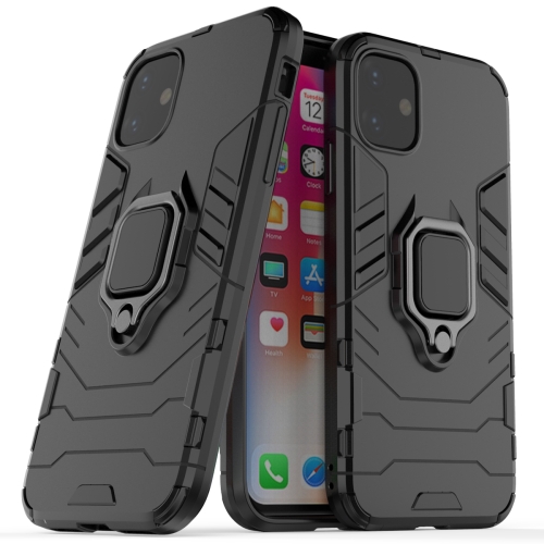 

Panther PC + TPU Shockproof Protective Case with Magnetic Ring Holder for iPhone 11(Black)