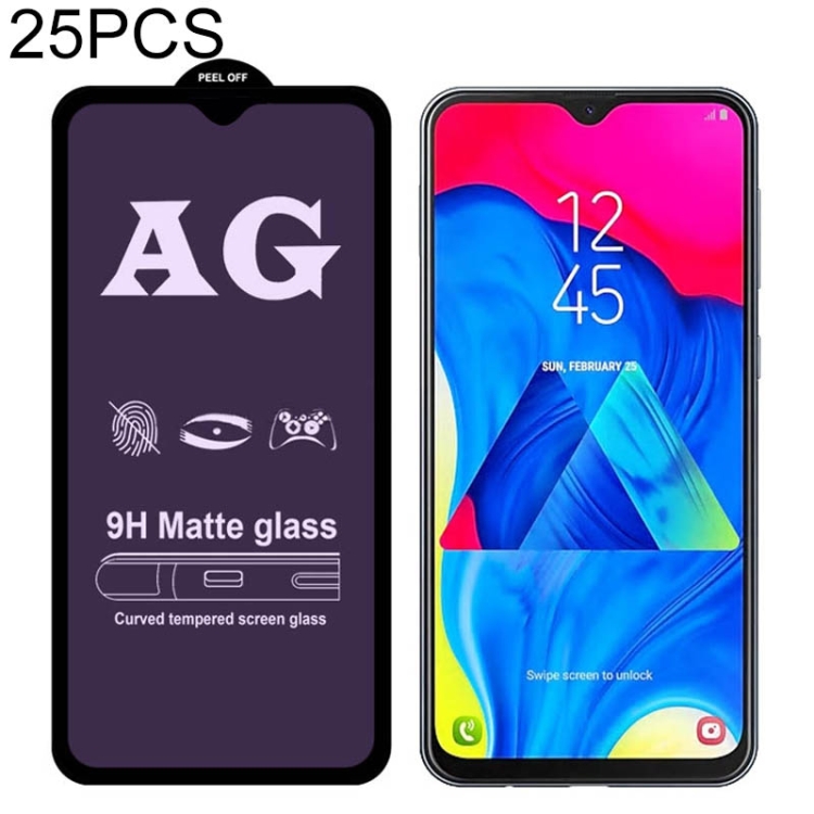 25 PCS AG Matte Anti Blue Light Full Cover Tempered Glass For