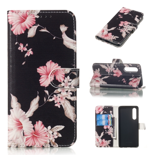 

Colored Drawing Marble Pattern Horizontal Flip PU Leather Case with Holder & Card Slots & Wallet For Huawei P30(Azalea)