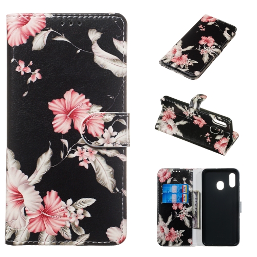 

Colored Drawing Marble Pattern Horizontal Flip PU Leather Case with Holder & Card Slots & Wallet For Galaxy A20e(Azalea)