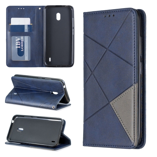 

Rhombus Texture Horizontal Flip Magnetic Leather Case with Holder & Card Slots & Wallet For Nokia 2.2(Blue)