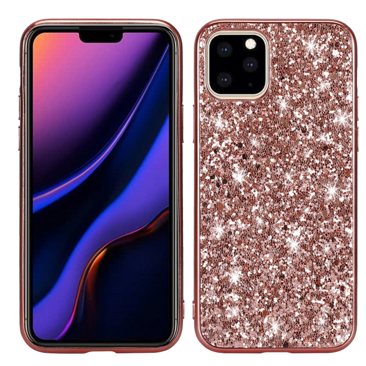 

Glitter Powder Shockproof TPU Protective Case for iPhone 11 Pro(Rose Gold)