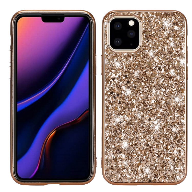 

Glitter Powder Shockproof TPU Protective Case for iPhone 11 Pro Max(Gold)