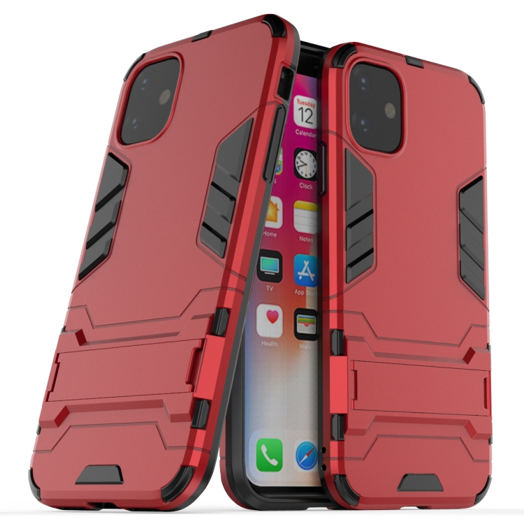 

Shockproof PC + TPU Case with Holder for 11(Red)