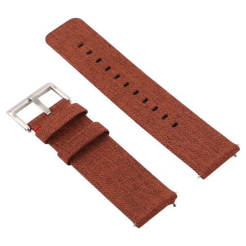 

Simple Fashion Canvas Watch Band for Fitbit Versa / Versa 2(Brown)