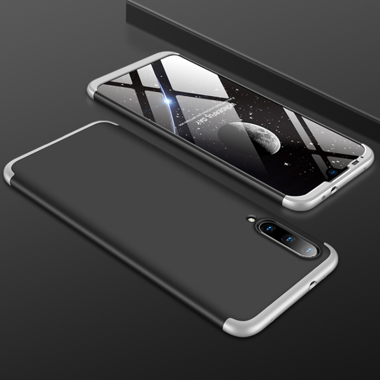 

GKK Three Stage Splicing Full Coverage PC Case For Xiaomi Mi A3(Black Silver)