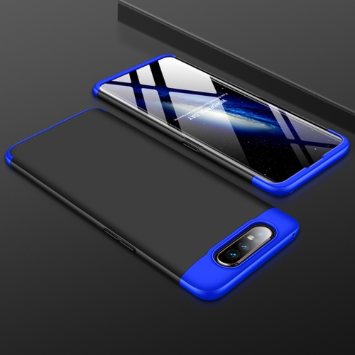 

GKK Three Stage Splicing Full Coverage PC Case For Galaxy A80(Black Blue)