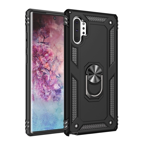 

For Galaxy Note 10+ Armor Shockproof TPU + PC Protective Case with 360 Degree Rotation Holder(Black)