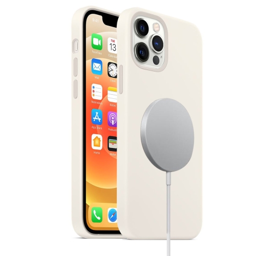 Para iPhone 11 Pro funda de silicona de cobertura completa a prueba de  golpes Magsafe (blanco)