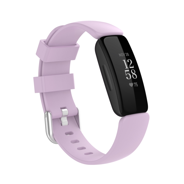 For Fitbit Inspire TPE Watch Band, Size:S(Light Purple)