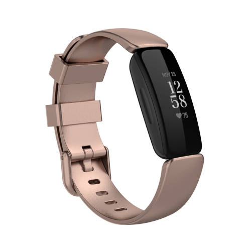 

For Fitbit Inspire 2 TPE Watch Band, Size:L(Rose Gold)
