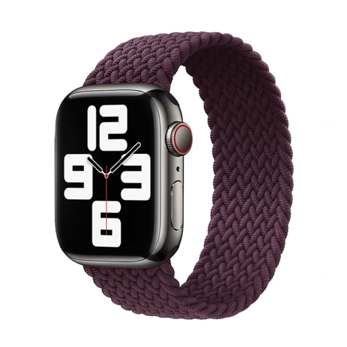 

Nylon Single-turn Braided Watch Band For Apple Watch Series 7 41mm / 6 & SE & 5 & 4 40mm / 3 & 2 & 1 38mm, Length:M 145mm(Crimson Cherry)