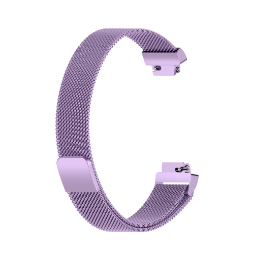 

For Fitbit Inspire 2 Milanese Watch Band, Size:S(Light Purple)