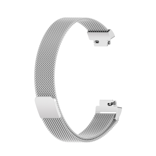 

For Fitbit Inspire 2 Milanese Watch Band, Size:L(Silver)