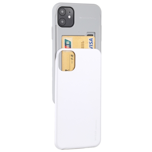 

For iPhone 11 MERCURY GOOSPERY SKY SLIDE BUMPER TPU + PC Case with Card Slot(White)