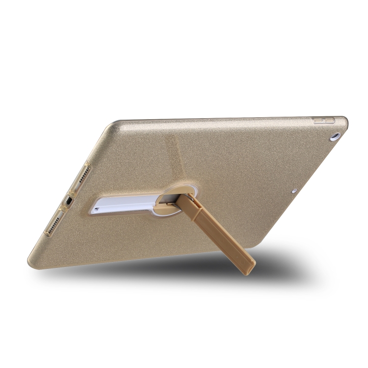 

Shockproof Glitter PC + TPU Protective Case with Holder For iPad 10.2 2021 / 2020 / 2019(Gold)