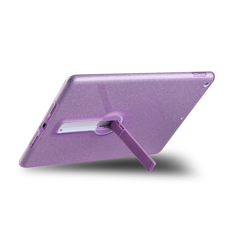 

Shockproof Glitter PC + TPU Protective Case with Holder For iPad 10.2 2021 / 2020 / 2019(Purple)