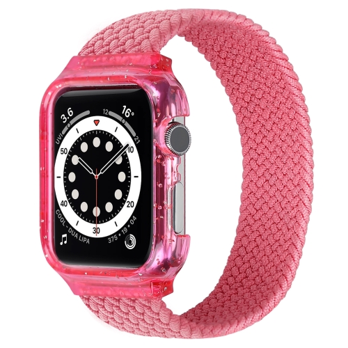 Weave Wrist Strap Watch Bands with Frame For Apple Watch Series 7 45mm 6
