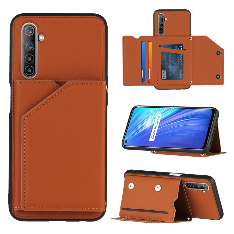 For OPPO Realme Skin Feel PU TPU PC Back Cover
