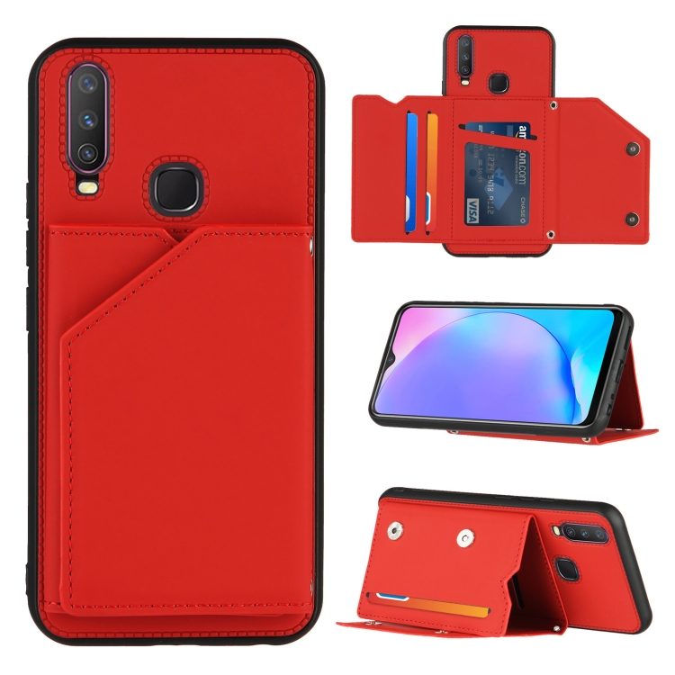 For vivo Y17 Y15 Y12 Skin Feel PU TPU PC Back Cover