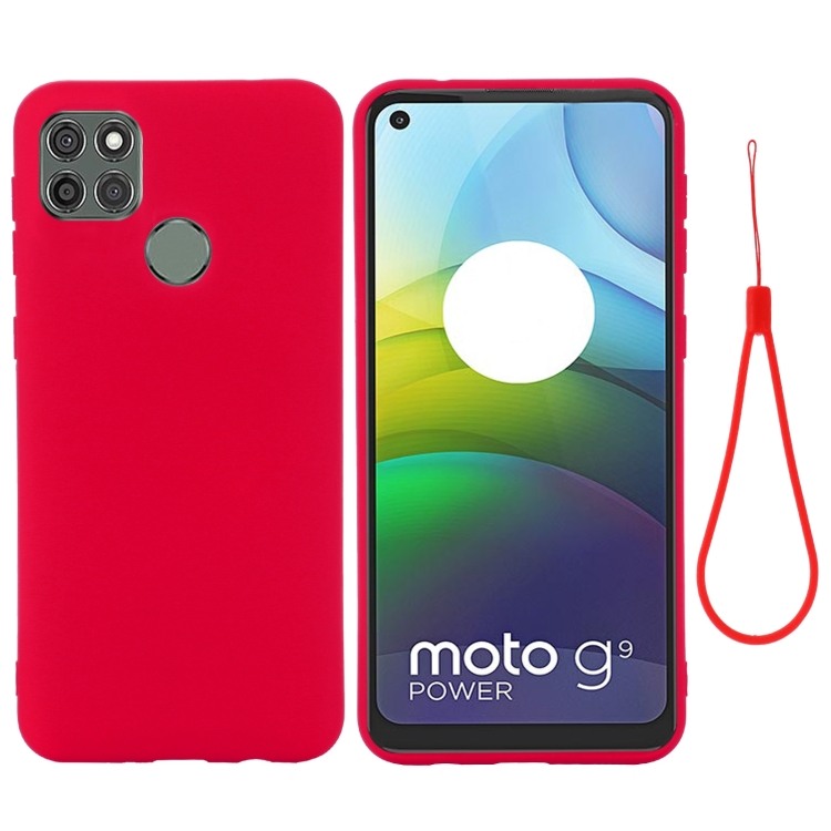 For Motorola Moto G9 Power Pure Color Liquid Silicone Shockproof