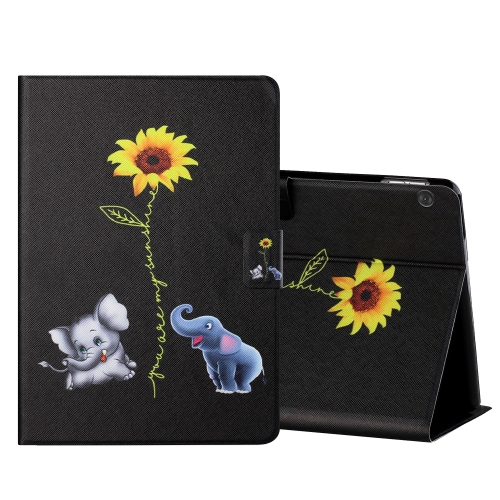 

For Lenovo Tab M10 X605F X505 Colored Drawing Horizontal Flip Leather Case with Holder & Card Slots & Sleep / Wake-up Function(Elephant)