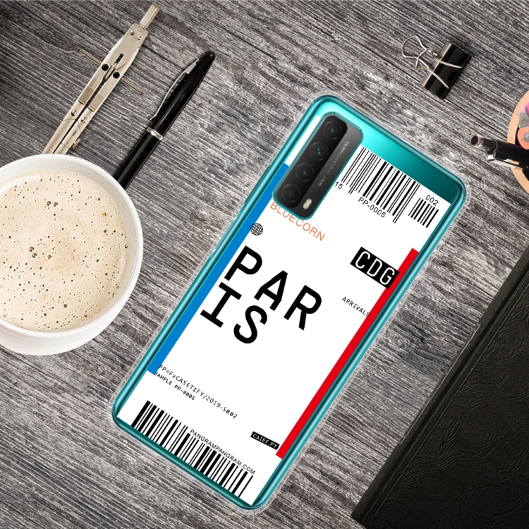 

For Huawei P Smart 2021 / Y7A Boarding Pass Series TPU Phone Protective Case(Paris)