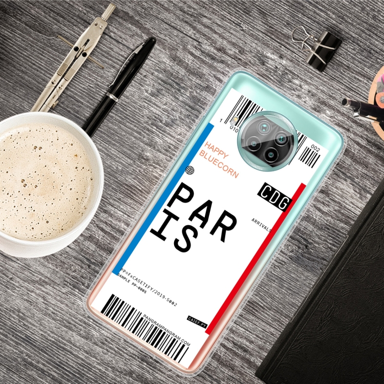 

For Xiaomi Mi 10T Lite 5G Boarding Pass Series TPU Phone Protective Case(Paris)