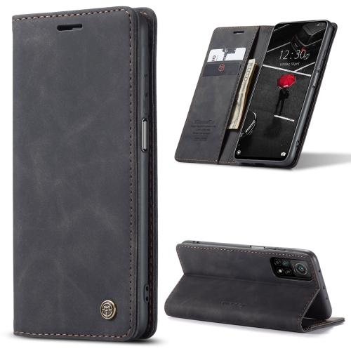

For Xiaomi Mi 10T 5G / 10T Pro 5G CaseMe-013 Multifunctional Retro Frosted Horizontal Flip Leather Case with Card Slot & Holder & Wallet(Black)