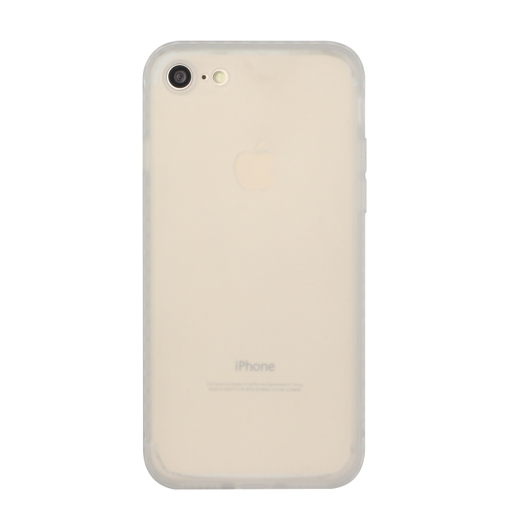 

For iPhone SE 2022 / SE 2020 / 8 / 7 Straight Edge Solid Color TPU Shockproof Case(Transparent)