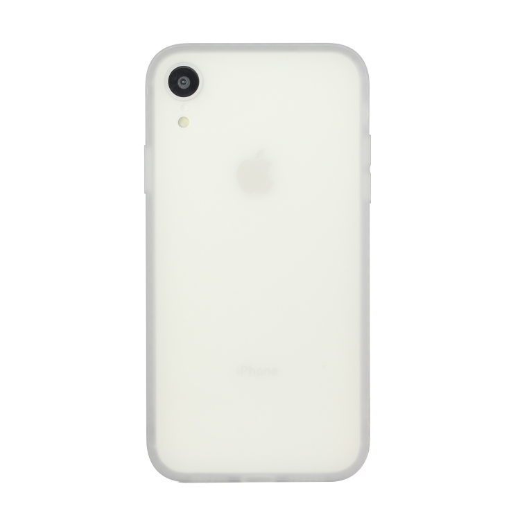

For iPhone XR Straight Edge Solid Color TPU Shockproof Case(Transparent)