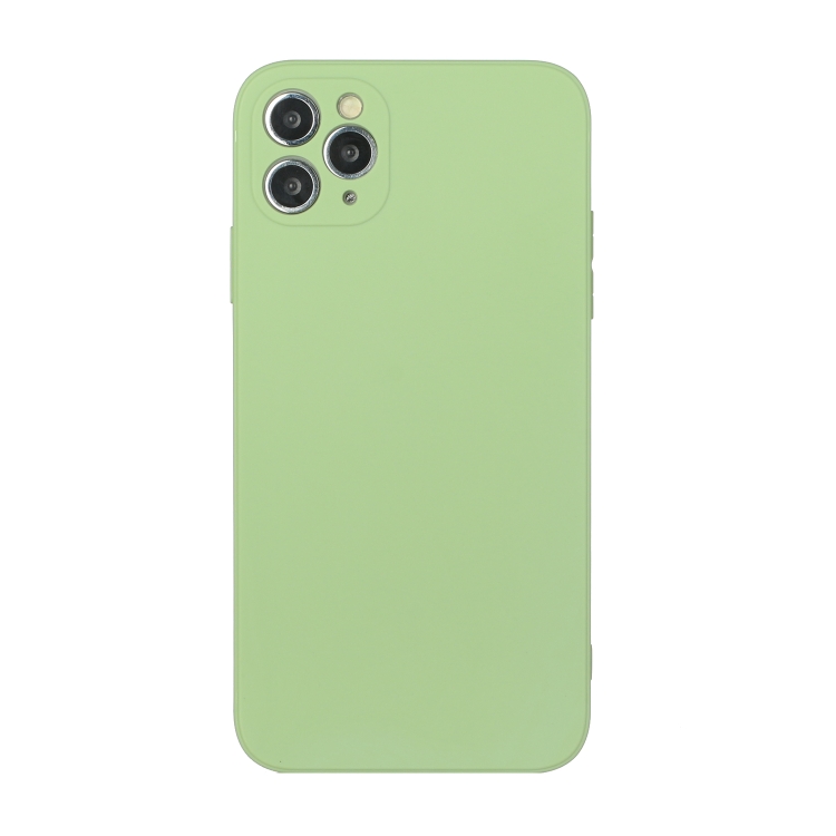 

For iPhone 11 Pro Straight Edge Solid Color TPU Shockproof Case (Matcha Green)