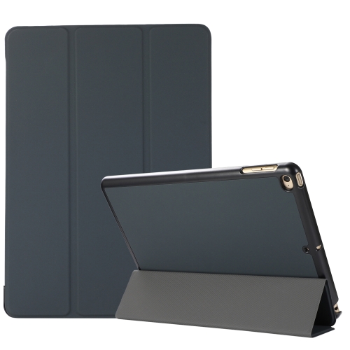 

3-folding Skin Texture Horizontal Flip TPU + PU Leather Case with Holder For iPad 9.7 (2018) / 9.7 (2017) / air / air2(Black)