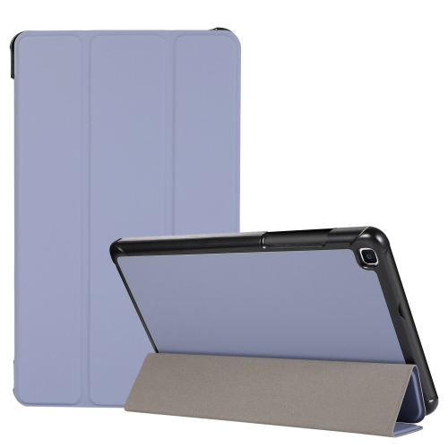 

3-folding Skin Texture Horizontal Flip TPU + PU Leather Case with Holder For Samsung Galaxy Tab A 8.0 (2019) T290 / T295(Lavender Grey)