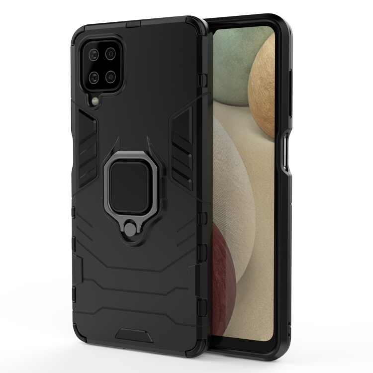

For Samsung Galaxy A12 5G PC + TPU Shockproof Protective Case with Magnetic Ring Holder(Black)