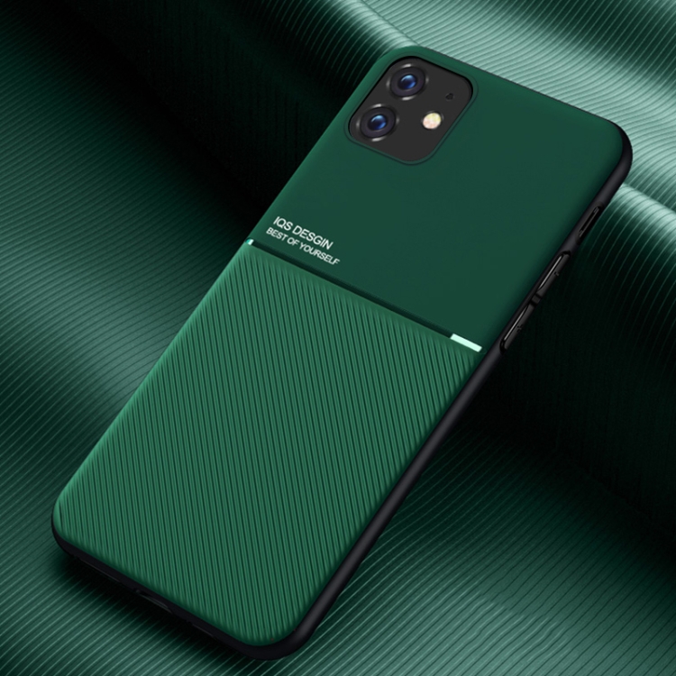 

Classic Tilt Strip Grain Magnetic Shockproof PC + TPU Case For iPhone 11(Green)