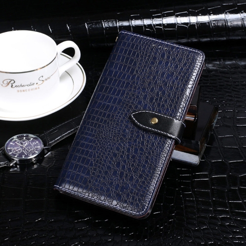 

For OPPO Reno5 5G idewei Crocodile Texture Horizontal Flip Leather Case with Holder & Card Slots & Wallet(Dark Blue)