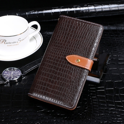 

For OPPO Reno5 5G idewei Crocodile Texture Horizontal Flip Leather Case with Holder & Card Slots & Wallet(Dark Brown)