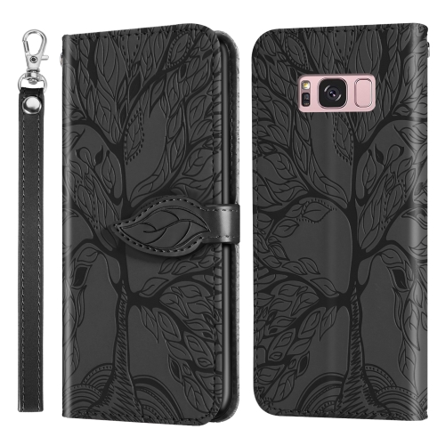 

For Samsung Galaxy S8 Life of Tree Embossing Pattern Horizontal Flip Leather Case with Holder & Card Slot & Wallet & Photo Frame & Lanyard(Black)