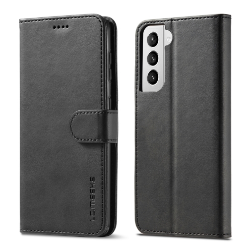 

For Samsung Galaxy S21 5G LC.IMEEKE Calf Texture Horizontal Flip Leather Case with Holder & Card Slots & Wallet(Black)