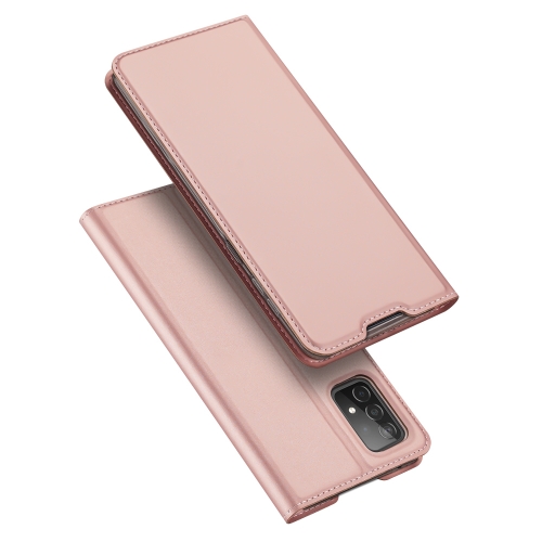 

For Samsung Galaxy A52s / A52 5G / 4G DUX DUCIS Skin Pro Series Horizontal Flip PU + TPU Leather Case, with Holder & Card Slots(Rose Gold)